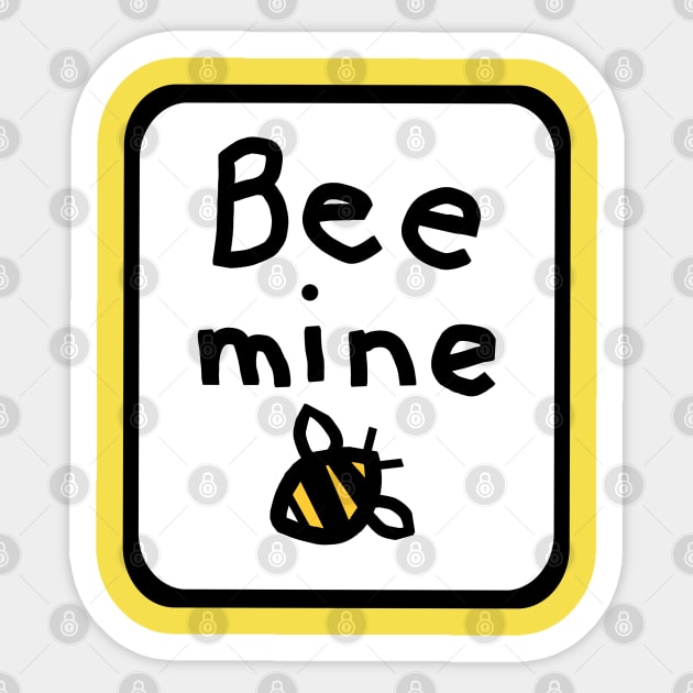 Framed Bee Mine for Valentines Day Sticker by ellenhenryart